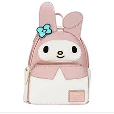 Loungefly Sanrio My Melody Cosplay Mini Backpack Brand New - With Tags Adjustable Straps Zip Around Closure Dimensions 10.5h X 9w X 4.5d My Melody Cosplay, Jiminy Cricket, Charmmy Kitty, Sequin Backpack, Sanrio My Melody, Melody Hello Kitty, Hello Kitty Bag, Mini Mochila, Faux Leather Backpack