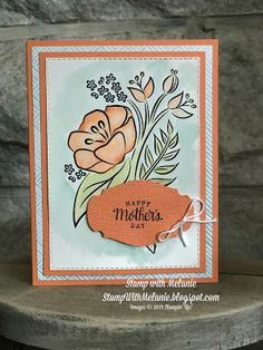 a close up of a card with flowers on it and the words happy mother's day