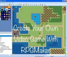 a computer screen with the words create your own video game with rgm maker