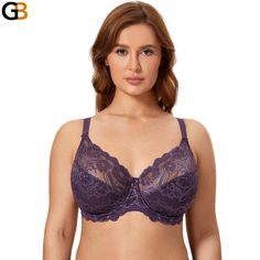 It’s that simple. Just $65.95 Deep Plum11 Women's Sexy Full Coverage Non-Foam Floral Lace Bra Minimizer Plus Size Bralette #getyoursexyon #Ialwayslooksexy #headturner #imtoosexy #styleiseverything Bra Minimizer, Plus Size Bralette, Minimizer Bra, Bra Models, Minimiser Bra, Deep Plum, Bra Lace, Unlined Bra, Bra Style