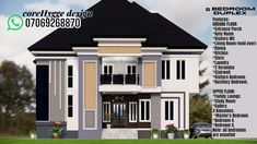 Duplex Design Nigeria Art, Master's Bedroom, Construction Architecture, Building House, Entrance Porch