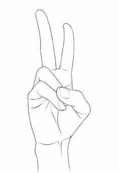 a hand making the peace sign with their fingers