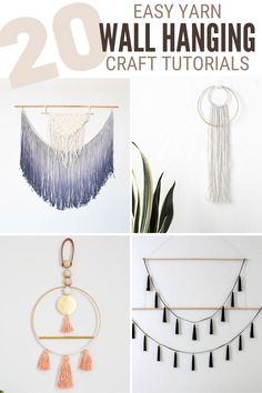 the top 20 easy yarn wall hanging crafts for beginners to do on their own walls