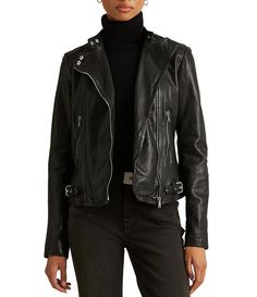 Edgy Leather Jacket With Belt Loops For Work, Edgy Leather Jacket With Belt Loops For Fall, Edgy Biker Jacket With Belt Loops For Workwear, Edgy Leather Jacket With Metal Zipper, Edgy Leather Biker Jacket With Belt Loops, Fall Biker Leather Jacket With Belt Loops, Edgy Leather Jacket With Belt Loops, Fitted Leather Jacket With Belt Loops For Fall, Fall Moto Biker Jacket With Belt Loops