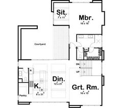 the second floor plan for this home