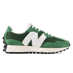 New Balance 327 Green, Green New Balance, New Balance 327, Balance Sneakers, New Balance Men, Mens Lifestyle, New Balance Sneakers, Low Top Sneakers, Sporty Look