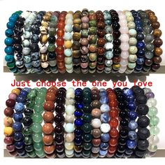 Natural Gemstone Beads Bracelet Handmade Men Women Stretchy - Etsy Birthday Bracelet, Crystal Healing Bracelets, Christmas Bracelet, Natural Stone Bracelets, Gemstone Beaded Bracelets, Birthstone Bracelets, Bracelets Handmade Beaded, Stretchy Bracelets, Mens Jewelry Bracelet