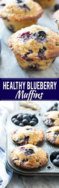 healthy blueberry muffins are ready to be eaten