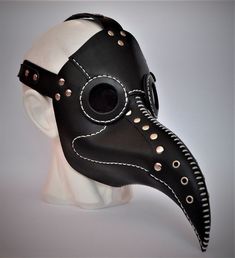 Steampunk Plague Doctor Mask, Black Plague Mask, Plague Masks, Doctor Mask Plague, Leather Masks, Cool Cosplay