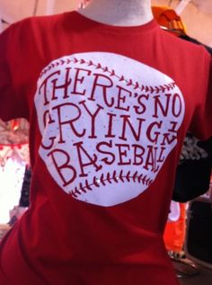 there's no crying in baseball t - shirt on mannequins at the store