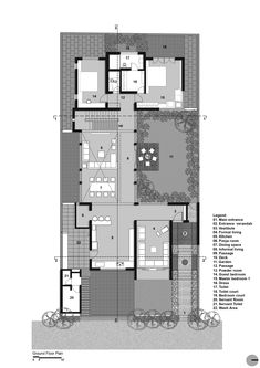 the floor plan for this modern house