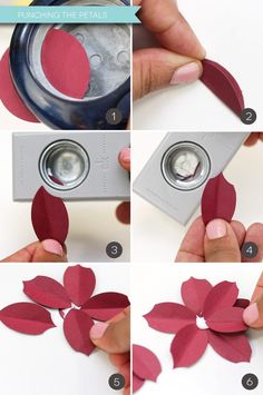 step by step instructions on how to make paper flowers