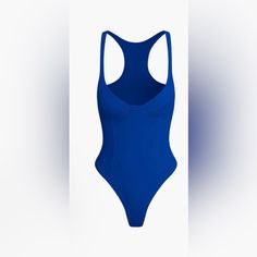 2 Brand New Cotton Bodysuits-Nwt- One Royal Blue And One Orange. Blue Fitted Lined Bodysuit, Fitted Blue Bodysuit With Lined Body, Blue Fitted Bodysuit For Beachwear, Fitted Blue Bodysuit For Poolside, Tank Top Bodysuit, Adidas Floral, Free People Bodysuit, Mock Neck Bodysuit, Olive Green Shorts