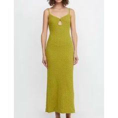 Green Bec + Bridge Effie Knit Dress! Cool Texture And Flattering Fit With Cute Keyhole Detail! Bridge Dress, Bec Bridge, Bec & Bridge, Knit Dress, Colorful Dresses, Bridge, Midi Dress, Texture, Womens Dresses