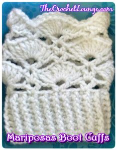 the crochet pattern is shown in white