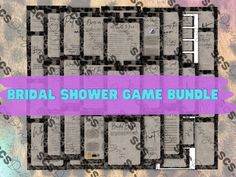 the bridal shower game bundle is shown with lots of cards and numbers on it