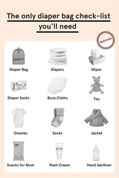 the only diaper bag check - list you'll need