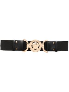 black calf leather gold-tone hardware Medusa Head motif adjustable fit Valentino Garavani Bag, Medusa Head, Versace Belt, Chanel 2, Saint Laurent Shoes, Belt Black, Leather Silver, Pump Sandals, Ballet Flat Shoes