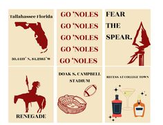 four different types of wine labels with the words go noles, go nobless, go