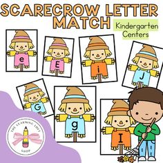 the scarecrow letter match is an engaging activity for children