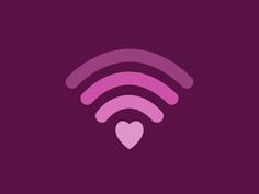 the wifi logo on a purple background