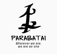 a black and white photo with the word parabata in it's center