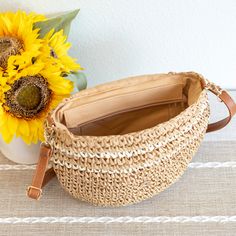 In Stock Fast Shipping! New style! Straw woven crossbody bag perfect for all occasions. This bag provides a unique combination of style, convenience, and durability. It's an ideal choice for days out, special events, and everyday wear. Zipper closureAdjustable faux leather strapSize approximately 9.5"H x 11.5"W x 1"D Designer Style ID: 8679 Straw Bags, Raffia Bag, Denim Bag, Designer Style, Knitted Bags, Days Out, Canvas Bag, New Style, Crochet Bag