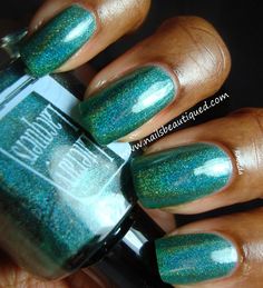 Literary Lacquers, Lake Of Shining Waters | Nails Beautiqued Lake Of Shining Waters, Finger Paint, Nail Art Pictures, Mermaid Coloring, Finger Painting