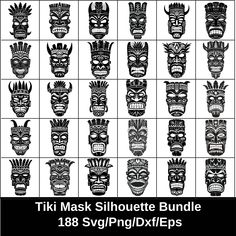 Mask Silhouette, Tiki Masks, Tiki Mask, High Resolution Images, Silhouette Svg, Apparel Design, Software Design, Vector Graphics, Svg Cuts