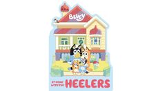 the cartoon characters are standing in front of a house that says,'at home with the heelers '