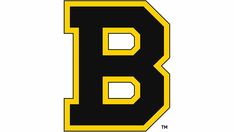 the letter b is shown in black and yellow