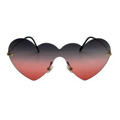 Unleash Your Inner Diva With Our Rimless Heart Sunglasses! These Stylish Shades Are A Must-Have Accessory That Will Elevate Any Outfit. Rimless Lenses For A Sleek, Modern Look Heart-Shaped Lenses For A Flirtatious, Feminine Vibe 100% Uva/Uvb Protection To Shield Your Eyes Embrace The Spotlight In These Statement Sunglasses That Instantly Add A Touch Of Glamour To Your Look. The Rimless Design Creates The Illusion Of Larger-Than-Life Eyes, While The Heart Shape Flatters All Face Shapes. Whether Y Statement Sunglasses, All Face Shapes, Heart Sunglasses, Glasses Fashion, All About Eyes, Heart Shape, Face Shapes, Your Eyes, Sunglasses Accessories