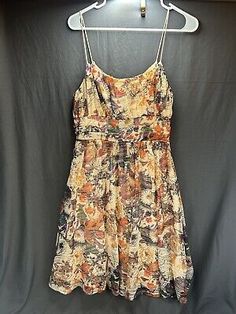 maeve tan floral dress summer zipper beach sale discount gift wedding lake-a252k  | eBay Tan Floral Dress, Wedding Lake, Floral Dress Summer, Dress Picture, Dress Summer, Summer Season, Gift Wedding, Fit & Flare, Floral Dress