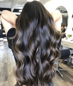 Balayage On Virgin Brown Hair, Black Hair Natural Balayage, Baby Lights Dark Brown Hair, Honey Blonde Balayage On Black Hair, Summer 2023 Hair Color Trends, Ash Brown Hair Balayage, Black Color Hair, Brown Hair Inspo