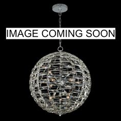 an image of a glass ball hanging from the ceiling with text reading, images coming soon