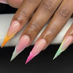 Acrylic Nail Ideas, Pointy Nails, Acrylic Press On Nails, Pointed Nails, Stiletto Nails Designs