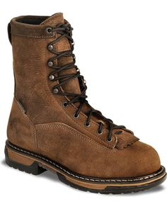 Full-grain leather upper Waterproof construction and protection (apply silicone spray to maintain waterproofing) Rugged Brown Abrasion-resistant Work Boots, Rugged Brown Work Boots Abrasion-resistant, Brown Leather Waterproof Abrasion-resistant Boots, Rugged Abrasion-resistant Gore-tex Work Boots, Rugged Gore-tex Work Boots Abrasion-resistant, Rugged Gore-tex Abrasion-resistant Work Boots, Rugged Impact Resistant Hunting Boots, Rugged Impact Resistant Work Boots For Hunting, Waterproof Leather Work Boots For Protection