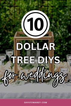 10 Dollar Tree DIYs for weddings Cheap Diy Centerpieces Wedding, Diy Wedding Fall Decorations, Cheap Rustic Wedding Ideas Diy Simple, Personal Wedding Centerpieces, Bell Jar Wedding Centerpiece, Diy Crafts Wedding, Dollar Tree Fall Wedding Decor Diy, Cheap Wedding Ideas Diy Receptions, Diy Wedding Wall Decor