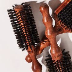 Our dream styling tool made of the finest natural materials with the most advanced, ergonomic design.    * Nylon-reinforced, first-cut boar bristles won’t ever snag or tangle. Naturally gentle and moisturizing, they glide through your hair like nothing else. (Plus, they’ll last for years and years).   * Guarantees your smoothest, bounciest blowout ever. Ultra-dense bristles (double that of most luxury brushes) pick up hair easily, polishing each strand to obliterate frizz.   * Ergonomic satin-finish handles give hands a rest. Pulling your hair taut for straightening or creating lift at the roots is effortless.   * Made from sustainable Mahogany in 2 round sizes (55mm Medium and 65mm Large), each a work of art. Dry Flaky Scalp, Avocado Shampoo, Volumizing Mousse, Curl Enhancer, Hair Brush Set, Body Shampoo, Scalp Scrub, Hair Masque, Oily Scalp