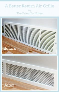 the before and after of an air grille