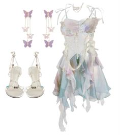 Jellyfish Outfit Ideas, Under The Sea Outfit Ideas, Siren Core Outfits, Performer Outfits, Mermaid Outfit Aesthetic, Jellyfish Outfit, Ocean Outfits, Element Dress