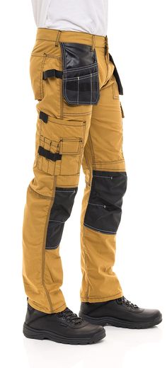 PRICES MAY VARY. These Utility Pockets Work Pants are made of 65% Polyester 35% Cotton. Comfortable & Durable Work Utility Pants or Workwear Trousers. Reliable Protection & Functionality for Every Working Day. Multi-Function Pants Suitable for Many Uses & Trades. Cordura Reinforced Knee for Protection & Cordura Holster Pocket. Additional Pockets for Carrying More Tools. Combination of Polyester, Cotton & Cordura Reinforcement Make these trousers Valuable While You are at Work. Zip Fly with Butto Carhartt Fashion Men, Formal Techwear, Tactical Outfits Men, Kevlar Clothing, Clothing Styles For Men, Utilitarian Fashion, Construction Pants, Working Clothes, Motorcycle Pants