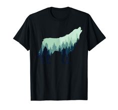 PRICES MAY VARY. this cool wolf lover design with nature is the perfect gift hikers, hunter and campers who love wolves. Lightweight, Classic fit, Double-needle sleeve and bottom hem Cool Wolf, Forest Camping, Anime Shirts, Hiking Tshirt, Wolf Shirt, Gifts For Campers, Nature Forest, Anime Shirt, Wolves