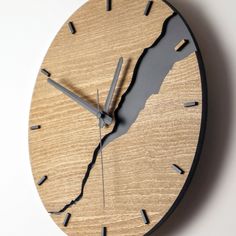 a clock that is made out of wood