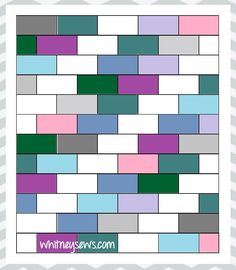 a pattern made up of different colored blocks