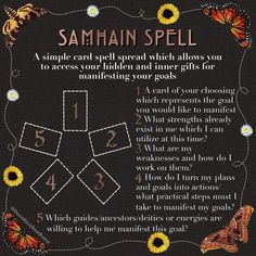 a cross stitch pattern with butterflies on it and the words samain spell written below