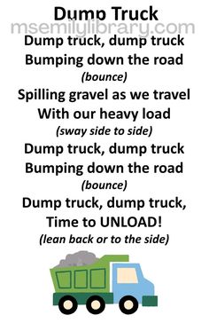 an image of dump truck poem