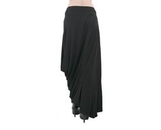 Plus Size Skirt, Oversize Skirt, Black Skirt, Long Skirt, Loose Skirt, Flared Skirt, Asymmetrical Skirt, Formal Skirt. Asymmetrical skirt. The skirt stays frilled because of it's design. It is with wide elastic waist. Product ID: EL 1452 Material: 90% Viscose, 10% Elastane Sizes: XXS, XS, S, M, L, XL, 2XL, 3XL, 4XL, 5XL, 6XL When You place an order, please leave a telephone number and full address! SIZE GUIDE XXS BUST: 30.3'' - 31.5'' / 77 - 80 cm WAIST: 23.6'' - 24.8'' / 60 - 63 cm HIPS: 31.5'' Black Baggy Long Skirt, High Waist Flowy Skirt With Wide Waistband, Chic High Waist Baggy Skirt, Baggy High Waist Black Skirt, Black Long Skirt With Voluminous Fit, Black Voluminous Long Skirt, High Waist Stretch Gathered Skirt, Black Asymmetrical Voluminous Maxi Skirt, Baggy Long Gathered Skirt