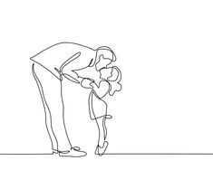 a continuous line drawing of a man kissing a woman