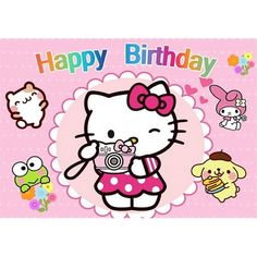 an image of hello kitty birthday card